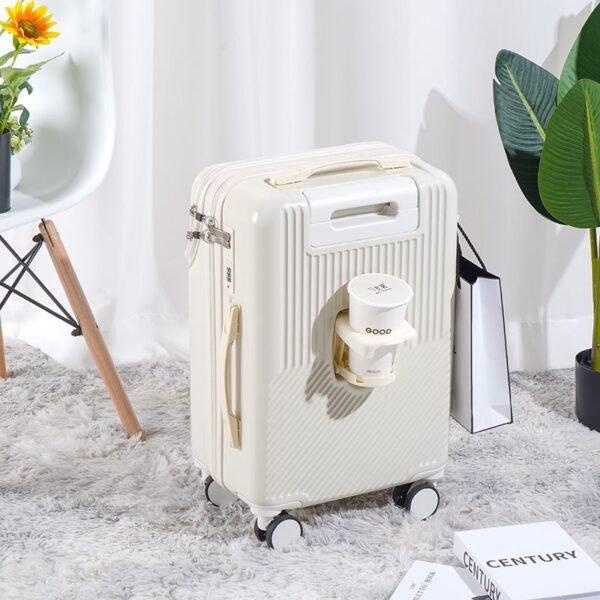 フロントオープンスーツケース 機内持ち込み 軽量 キャリーバッグ 超軽量 TSAロック搭載 USBポート付 ドリンクホルダー 静音 人気 修学旅行 大容量 頑丈 かわいい おすすめ 女性 出張用 中学生 Sサイズ Mサイズ おしゃれ - Image 3